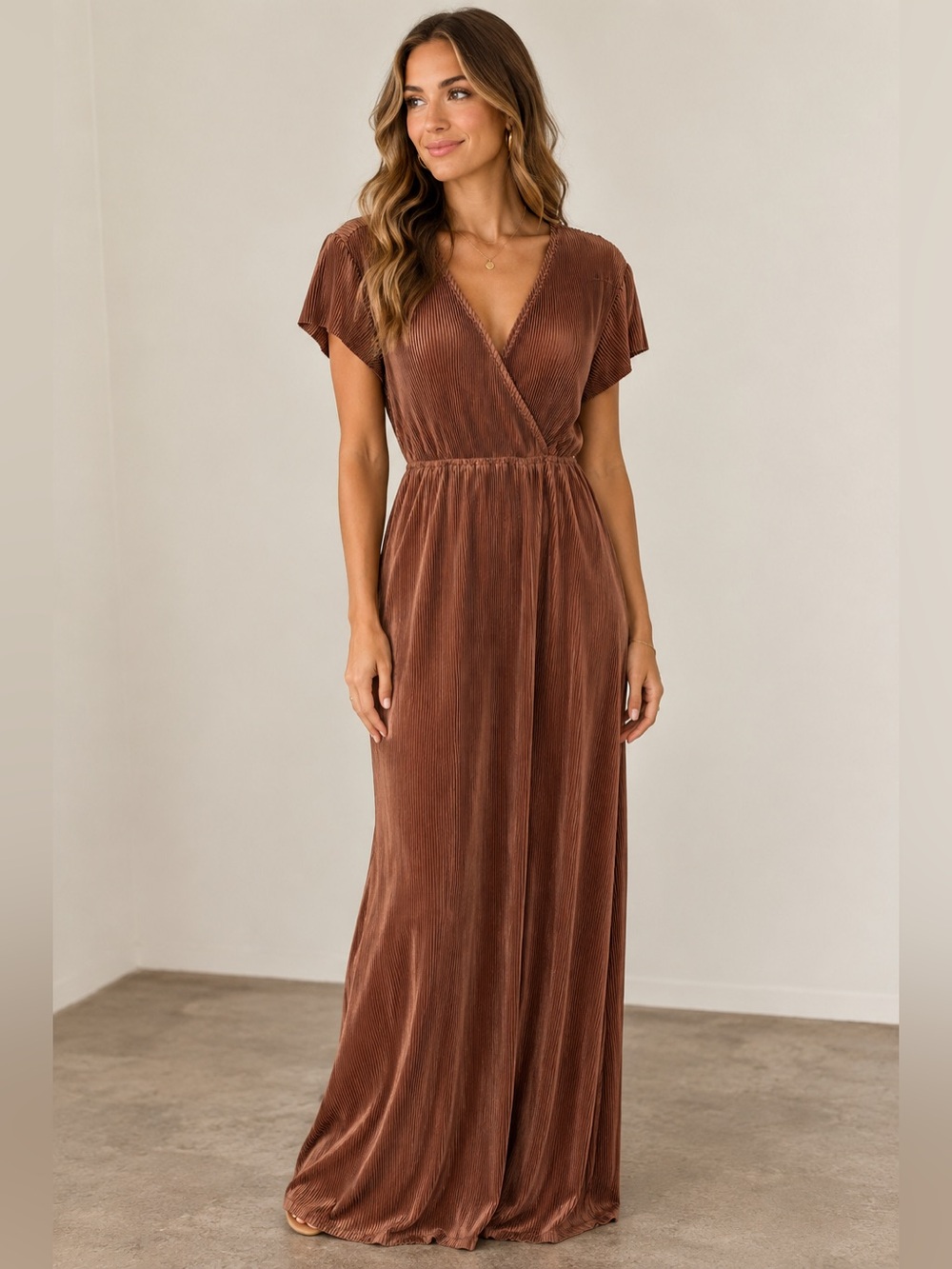Baltic Born Bronze Wrap Maxi Dress